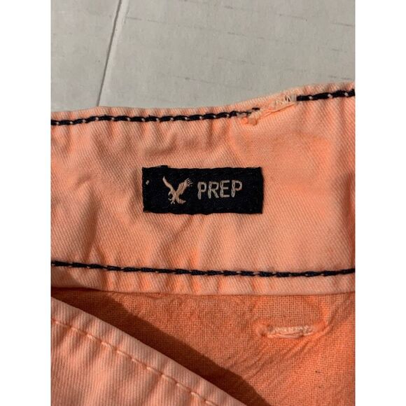 American Eagle Shorts Mens 32 Pink Peach Prep Fit Flat Front - Picture 11 of 13